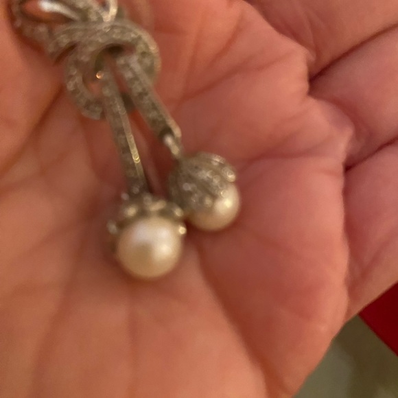 Sterling silver earrings with beautiful pearl drops vintage pierced❤️ - Picture 5 of 13